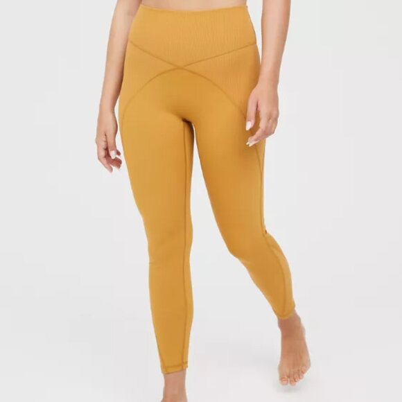 BOGO NWT Aerie OFFLINE Goals High Waisted Ribbed Legging Honey Size XL - Picture 1 of 6